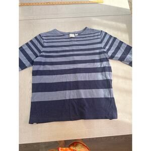 Vintage Village Sport Blue Striped Sweater Old Money Grandma Quiet Luxury